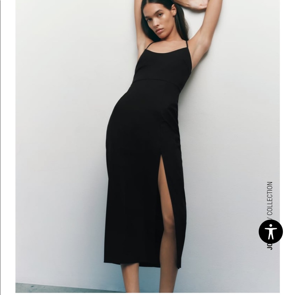 Zara CROSS STRAP SHEATH DRESS size S